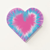 Coeur cravate rose monogrammé Carnet spiral (Dos)