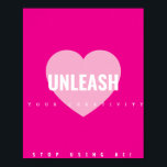 Coeur Créativité Poster Artiste Non AI<br><div class="desc">Ce n’est pas seulement de l’art mural, c’est votre fiche de permission créative quotidienne. Accroche-le. Voyez-le. Crois-le. Libérez-le.</div>