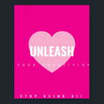 Coeur Créativité Poster Artiste Non AI<br><div class="desc">Ce n’est pas seulement de l’art mural,  c’est votre fiche de permission créative quotidienne. Accroche-le. Voyez-le. Crois-le. Libérez-le.</div>