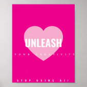 Coeur Créativité Poster Artiste Non AI (Devant)