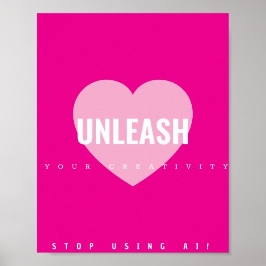 Coeur Créativité Poster Artiste Non AI (Devant)
