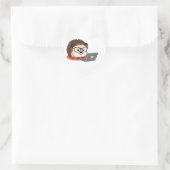 Cœur Cute Geeky Nerdy Hedgehog Sur Un Sticker Ordinateu (Sac)