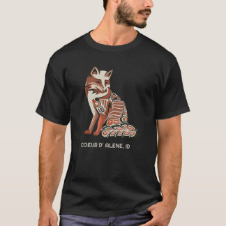 Coeur D' Alene Idaho Tribal Fox Native American Ha T-shirt