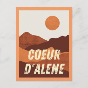 Coeur d Alene, landschap Idaho Mountains Briefkaart