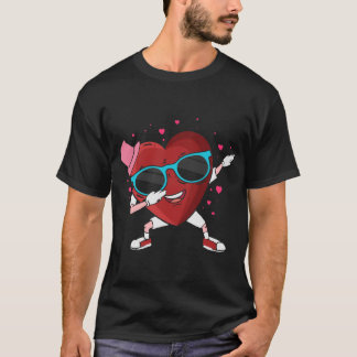 Coeur Dabbing Funny La Saint Valentin T-shirt pour