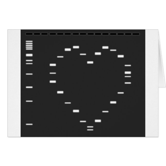 Coeur d'ADN sur le gel d'agarose (Devant horizontal)