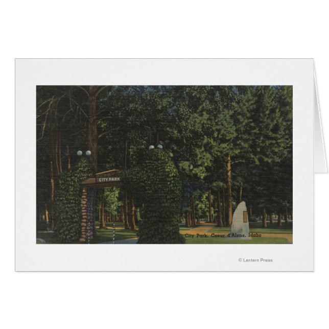 Coeur d'Alene, ID - Uitzicht City Park (Voorkant Horizontaal)