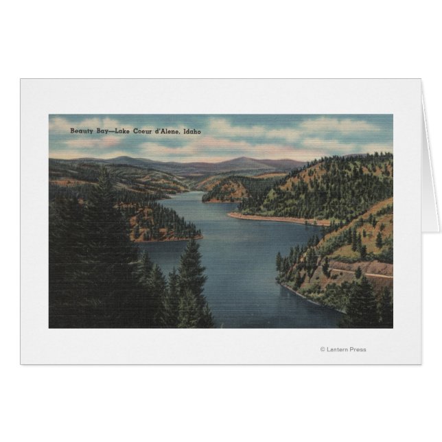 Coeur d'Alene, ID - Vue de Beauty Bay (Devant horizontal)