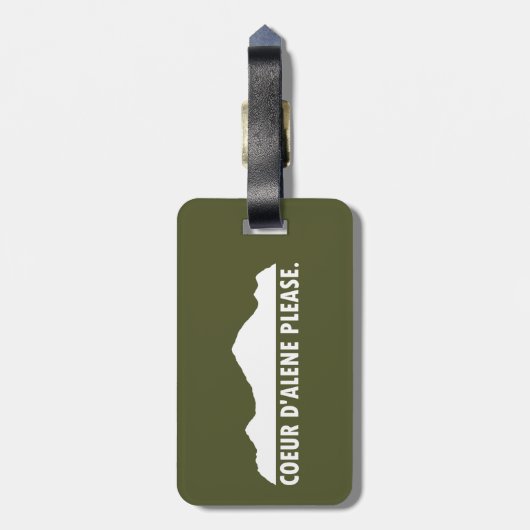 Coeur d'Alene Idaho Alsjeblieft Bagagelabel (Achterkant verticaal)