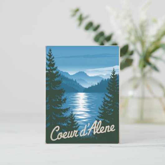 Coeur d'Alene Idaho Briefkaart (Staand voorkant)