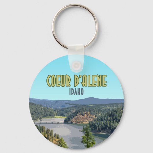 Coeur d'Alene Idaho Souvenir Sleutelhanger (Voorkant)