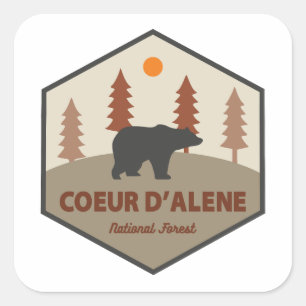 Coeur D'Alene National Forest Beer Vierkante Sticker