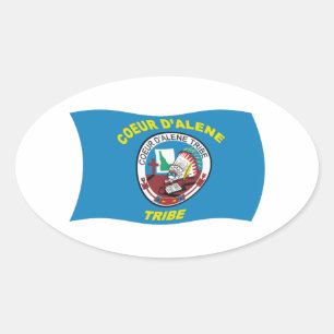 Coeur d'Alene Vlagsticker Ovale Sticker