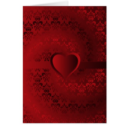 Coeur damassé rouge (Devant)