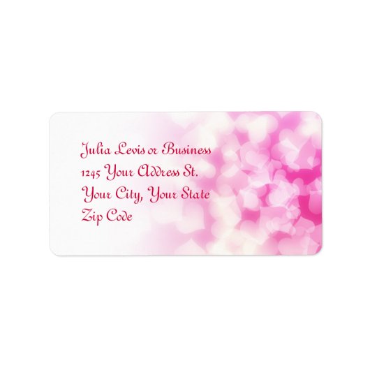 coeur d'amour beaux étiquettes de adresse (Devant)