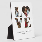 Coeur d'amour customisé 4 Plaque verticale photo (Côté)