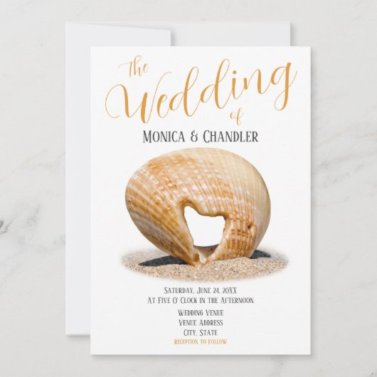 Coeur d'amour, Mariage, Invitation (Devant)