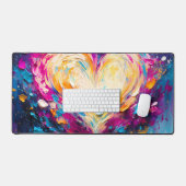 Cœur d'amour moderne abstrait coloré (Clavier et souris)