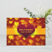 coeur d'amour moderne invitations mariage (Debout devant)