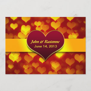 coeur d'amour moderne invitations mariage