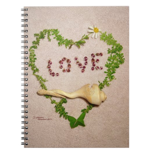 Coeur d'amour Shell Carnet (Devant)