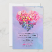 Coeur Dans Les Nuages Anniversaire Invitation (Devant)