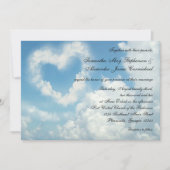Coeur dans les nuages, Ciel Bleu Invitation romant (Devant)