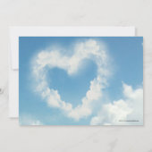 Coeur dans les nuages, Invitations de douche nupti (Dos)