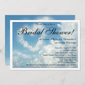 Coeur dans les nuages, Invitations de douche nupti (Devant / Derrière)