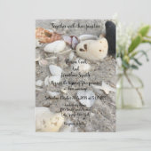 Coeur dans une Faire-part de mariage Shell (Debout devant)