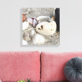 Coeur dans une zone de toile Shell imprimé 12x12 e (Insitu(Salon))