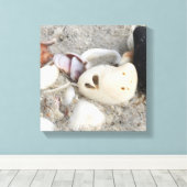 Coeur dans une zone de toile Shell imprimé 12x12 e (Insitu (Plancher de Bois))