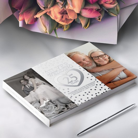 Coeur d'argent 25e anniversaire mariage photos ble