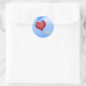 Cœur de ballon unique avec étiquette de message (Sac)