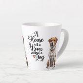 Coeur de chien mignon Petite Mug latte (Angle droit)