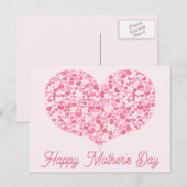 Coeur de coeur | Carte postale Joyeuse Fête des Mè (Devant / Derrière)