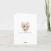 Cœur de Coquillages Plage Mariage Photo Merci (Dos)