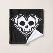 Coeur de crâne décoratif (Gant de toilette)