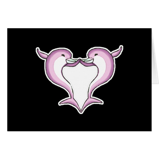 coeur de dauphin rose (Devant horizontal)