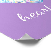 Cœur de diamant brillant slogan affiche d'art viol (Coin)