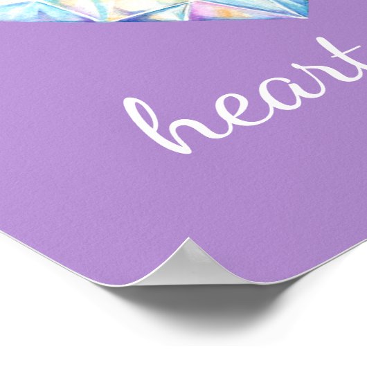 Cœur de diamant brillant slogan affiche d'art viol (Coin)