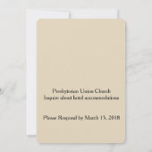 Coeur de Dixie Faire-part de mariage en Alabama (Dos)