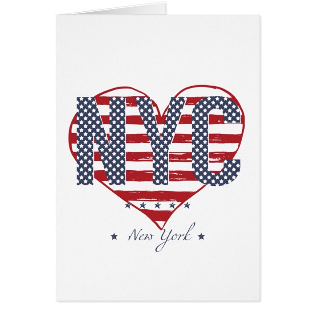Coeur de drapeau américain de NYC (Devant)