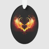 Coeur de feu ange avec ailes (dos)