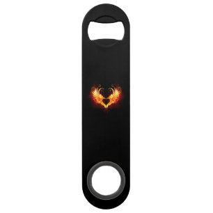 Coeur de feu ange avec ailes