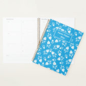 Coeur de fleur bleu avec fleurs motif (Devant avec enveloppe)