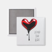 coeur de graffiti Magnet art déco (Recto/Verso)