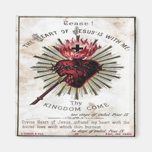 Coeur de Jésus Magnet (Devant)