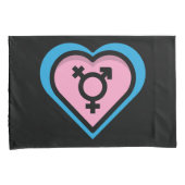 Cœur de la fierté trans taie d'oreiller (devant-Droit)