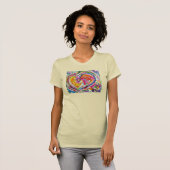 Coeur de la joie Oeuvre d'art Peinture T-shirts d' (Devant entier)
